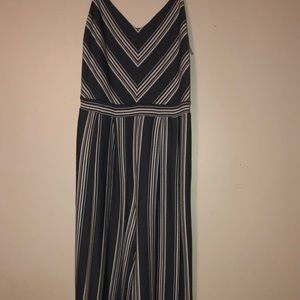 Dark grey and white jumpsuit